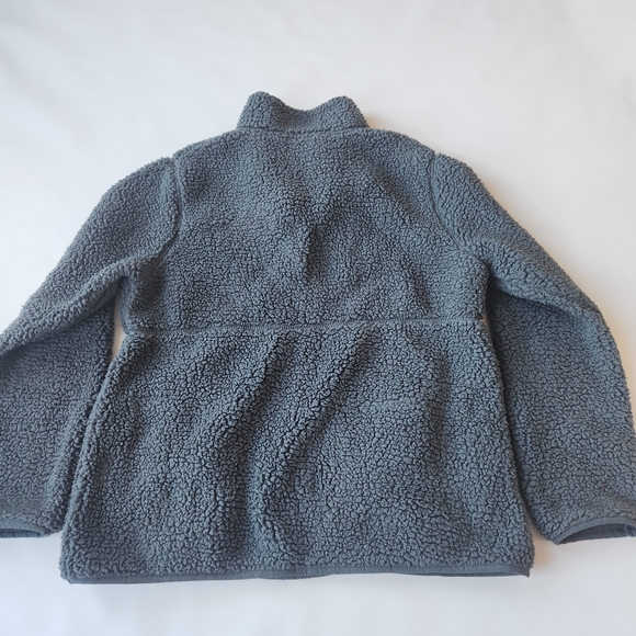 32 Degrees Cozy Gray Sherpa Fleece Pullover Jacket Sweater Half Button Down - Picture 9 of 9